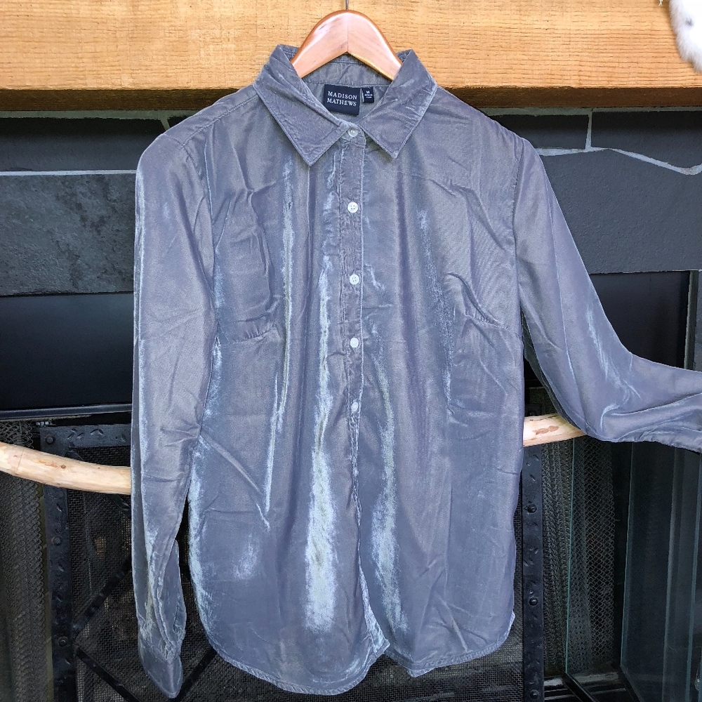 Pink Velvet Long Sleeve Shirt